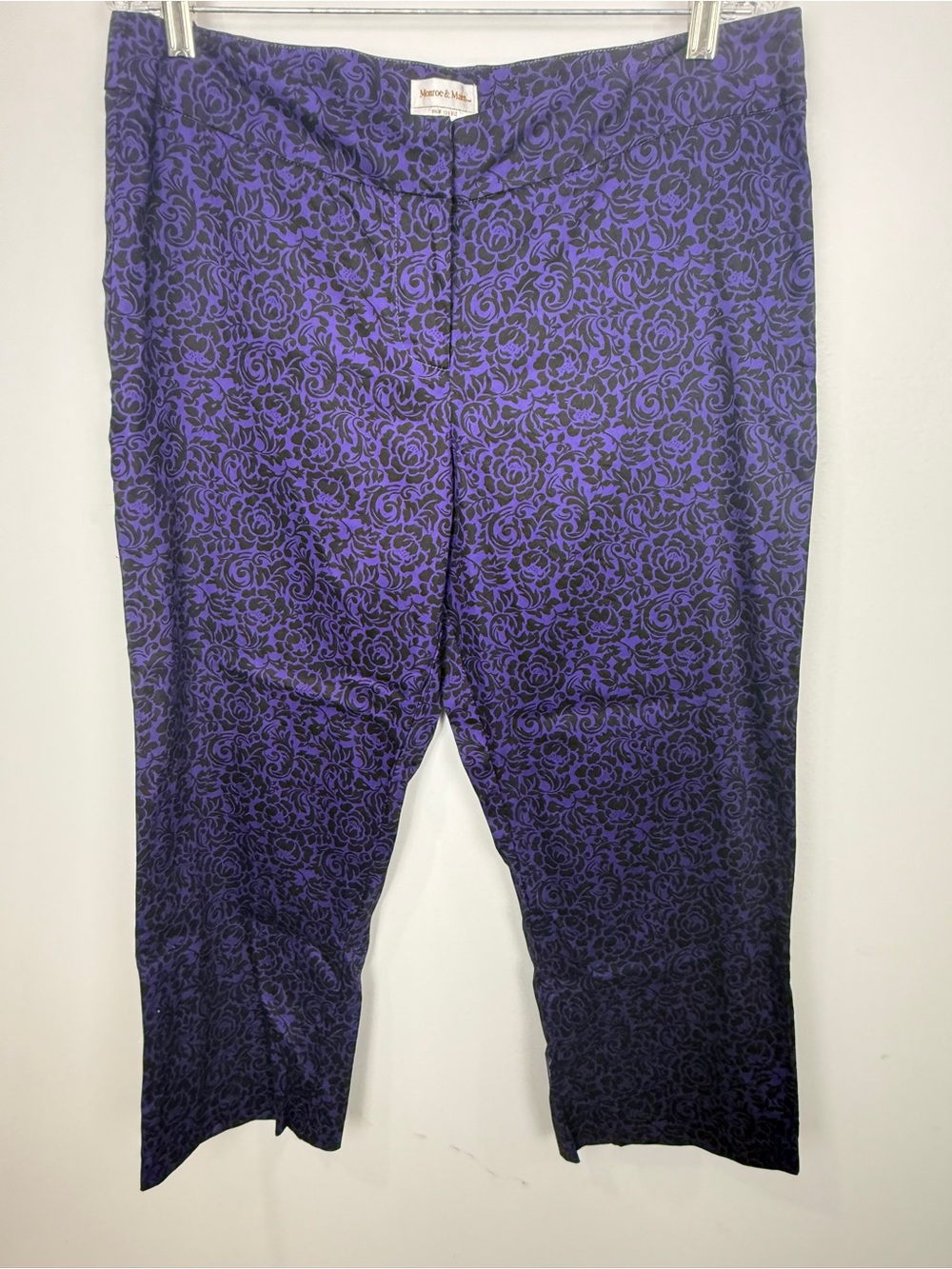 Monroe & Main Purple Floral Jacquard Men's Pants